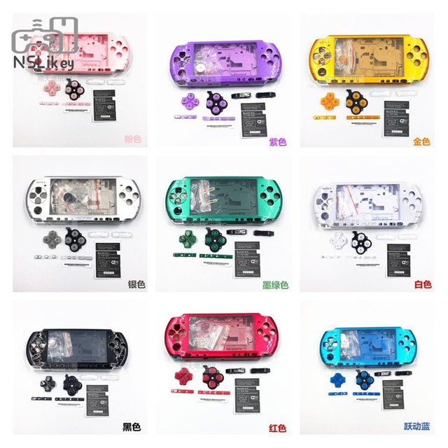 NSLikey Shell Replacement for PSP 3000 Series Console Housing Shell Cover With Button