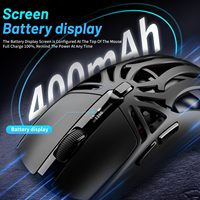 RS8 Mouse Gaming nirkabel, Mouse optik lampu Led 2.4ghz 10000dpi dapat diisi ulang untuk Gamer Pc komputer Laptop Gaming