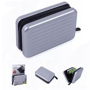 Portefeuille fin en aluminium ABS avec blocage RFID, porte-cartes de crédit, logo personnalisé gravé au laser, cadeau promotionnel, cadeau d'entreprise pour hommes - Product Image 5