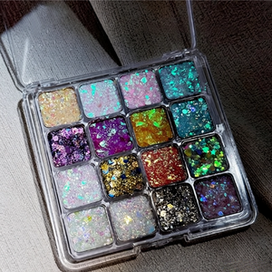 Palette Ombretti Trasparenti Sognanti 16 Tonalità Scintillanti Glitter Minerali in Polvere - Product Image 3