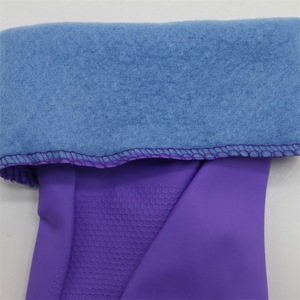 Guantes Cálidos Forrados de Felpa Borg 108-2, Guantes de PVC Impermeables para Lavar Platos, Limpiar y Trabajos Domésticos - Product Image 1
