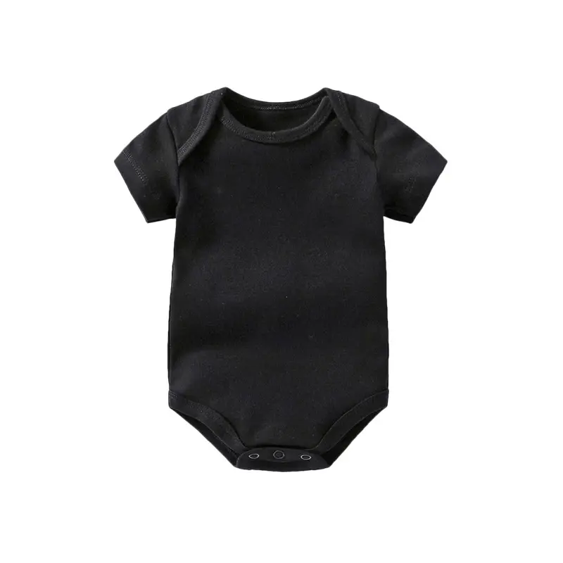 Vêtements de nuit en tricot à manches courtes confortables barboteuses pour bébés bouton pression 100% coton vêtements de détente pour enfants à la mode pour bébé garçon Supply