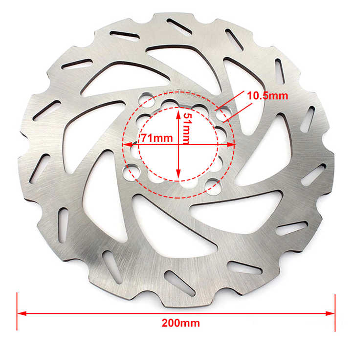 Yfz 450 Bottom End Rear Brake Disc Rotor & Pad Kit For Yamaha - Foto 9