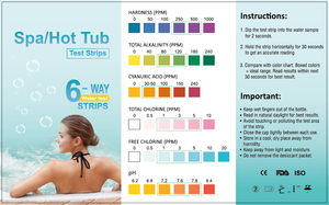 Bandelettes de <span class=keywords><strong>test</strong></span> d'eau de spa de piscine bandelettes de <span class=keywords><strong>test</strong></span> à 6 voies pour nitrate de nitrite pour eau chaude - Product Image 2