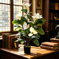 Neue Hochzeitsdekoration & Zubehör Künstlicher Magnolienblütenbaum Kunstblumen Weihnachtsgeschenke Innenraum Büro Hausdekoration