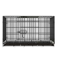 Grande Cage Intérieure pour Cobaye Néerlandais et Lapin Domestique, à Motif Uni, avec Bouton de Nettoyage Automatique des Déjections, Clôture en Métal, pour Usage Domestique