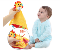 Couverture douce en coton nuage arc-en-ciel personnalisée avec jouets de sécurité, jouets en peluche anti-stress pour bébé, animaux en peluche pour le sommeil