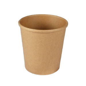 OEM hỗ trợ vòng giấy salad Bowl bao bì compostable dùng một lần kraft giấy súp cup với nắp - Product Image 5