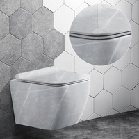 WC suspendu en céramique monobloc de luxe, style européen, haute qualité, fourni par l'usine
