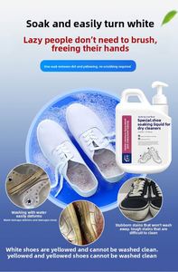 Nettoyant Moussant Sans Rinçage 2000ml pour Chaussures, Éliminateur de Jaunissement et Blanchissant pour Ateliers de Nettoyage à Sec, Liquide de Nettoyage pour Baskets Blanches en Maille - Product Image 5
