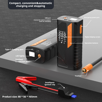 Démarreur de batterie portable avec compresseur d'air 150 PSI 1000 A pour voitures et camions, chargeurs et câbles de démarrage