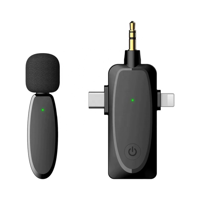 Wearable Wireless Microphone Pro 3 in 1 Recording Wireless Microphone for Pc Mobile Phone