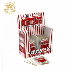 Embalaje personalizado palillos de dientes paquetes de pantalla de la caja de papel para canela palillos pastel galletas caja de embalaje con logotipo