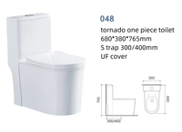 Nouveau produit fabriqué en Chine Toilette à chasse d'eau grande taille pas chère Toilette une pièce