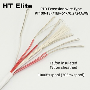 Cable de Compensación para Sensor de Alta Temperatura Tipo K/J/E/T/N/R/S/PT100, FEP, PFA, PTFE, PVC, Fibra de Vidrio, Cable de Extensión para Termopar - Product Image 4