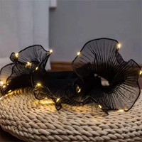Bouquet de fleurs lumineuses LED pour la Saint-Valentin, emballage en papier maillé, matériel d'emballage pour les fournitures de fleuristes, emballage cadeau, cadeaux de fête