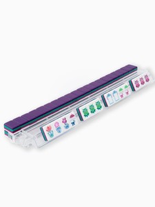 Custom Shell Pearlescent purple Travel 4 Layer Engraved Luxury Set American Mahjong Tiles - Product Image 6