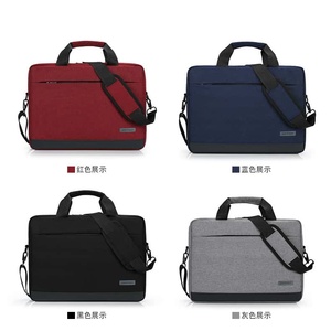 Package Laptop Briefcase Polyester 15.6 Inch Air Cushion Shoulder Bag Protective Padding Business Style Gray Travel Use - Product Image 4
