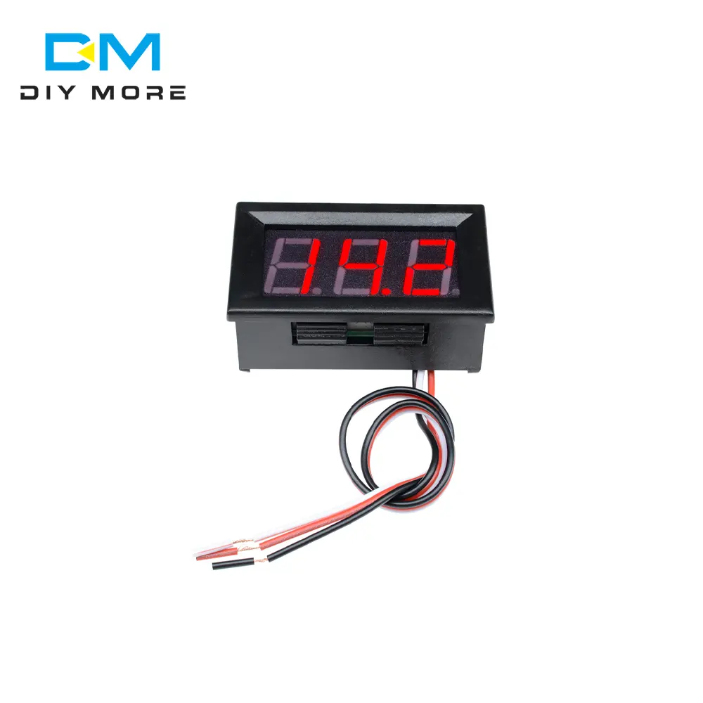 3 filo 0.56 "0-30V DC LED Digital Voltmetro Auto Moto Volt del Tester del Rivelatore Capacità Monitor Rosso verde Blu Tester di Tensione