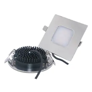 Marine grade square m 3 inci Led downlight 75x75m dengan IP67 tahan air