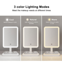 Miroir de maquillage professionnel avec éclairage LED pour vanité de table portable cosmétique rechargeable fournisseur de maquillage réglable intelligent