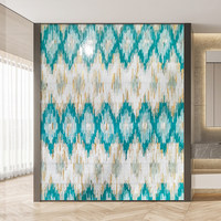 Mosaik Kaca Persegi Warna-Warni 300x300mm Ramah Lingkungan Latar Belakang Sederhana Modern untuk Pintu Masuk Ruang Tamu Kamar Mandi Bar Hotel