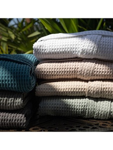 Khăn tắm khách sạn cao cấp 100% cotton, chất liệu <span class=keywords><strong>waffle</strong></span>, dành cho nữ và nam, có thể in logo theo yêu cầu - Product Image 5