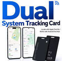 Tarjeta Localizadora para Apple Find My y Google Find Hub, Inteligente, Antipérdida, Resistente al Agua IP68, Batería de 9 Meses para Porta Pasaportes