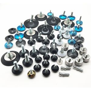 Furniture <b>Leg</b> 38mm Diameter Stainless Steel Black Paint <b>Adjustable</b> Height Chair <b>Table</b> Pad - Product Image 5