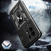 Étui de téléphone magnétique antichoc, étanche, anti-poussière, avec anneau, compatible avec la recharge sans fil pour S25/S24/S23/S22/S21/A16