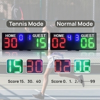 Tableau de score portable YIZHI pour padel, affichage LED AD, mode tie-break, compteur de points de tennis avec trépied et télécommande montre-bracelet