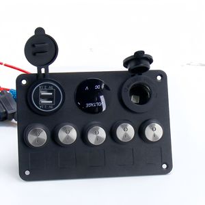 Weichuang 5+3 <b>Switch</b> Panel Dual <b>Usb</b> Fast Charging Voltage Meter Waterproof For Rv Yacht Car - Product Image 1
