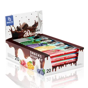 Supermarket Retail Candy Bar Display Food Box Cardboard Counter Snacks Boxes Display Table Top Candies Display Box For Tubes