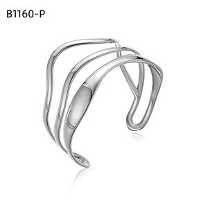Amy Amy <b>Cuff</b> <b>Bracelet</b> <b>Silver</b> Plated Alloy Women's Trendy Bangle Gift Jewelry B1160 - Product Image 2