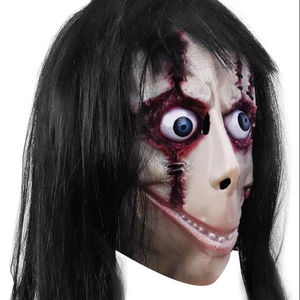 หน้ากากปีศาจพร้อมผมยาวสำหรับตกแต่งงานปาร์ตี้คอสเพลย์ฮาโลวีนน่ากลัว - Product Image 1