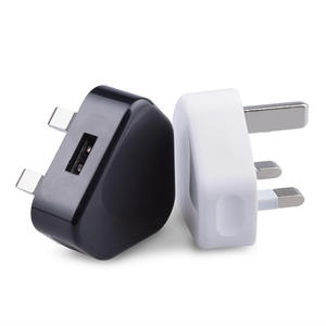 Black and White <b>5V</b> 1A <b>2A</b> UK Plug5v1 UK Standard <b>Charger</b> Hong Kong Version USB Power Supply - Product Image 6