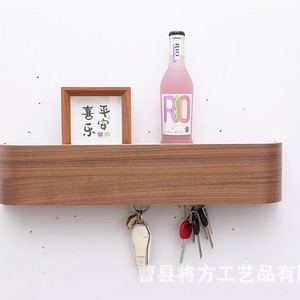 Wooden wall-mounted <b>clothes</b> <b>rack</b>, walnut wood coat hook <b>rack</b>, entryway storage <b>rack</b> - Product Image 1