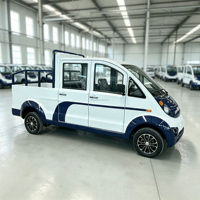Camion de patrouille électrique de qualité industrielle, 4 places, avec benne et porte-bagages pour la sécurité des campus et le transport utilitaire, OEM