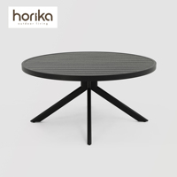 Ensemble de mobilier de jardin moderne de luxe avec cadre en aluminium, ensemble de table et de chaises de salle à manger d'extérieur avec tissage de corde imperméable