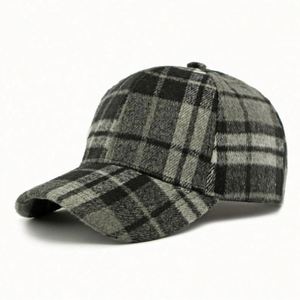 Casquettes de baseball à carreaux, nouveau design automne-hiver, pour sports de plein air, chaudes, style britannique. - Product Image 6