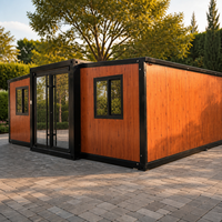 Maison conteneur pliable extensible résistante aux intempéries, maisonnette préfabriquée moderne modulaire, maisonnette mobile pour bureau, immeuble, centre commercial
