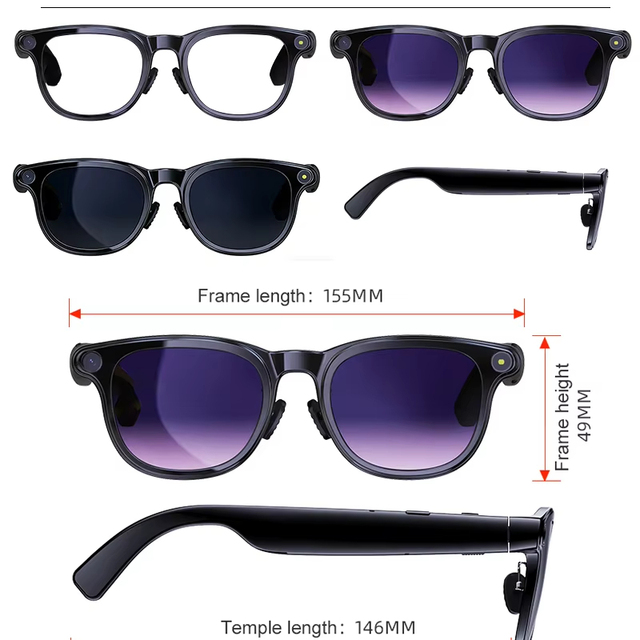 New Arrival AI Smart Glasses 2026 Your AI Assistant 8MP HD Camera Hands Free Calling and Recording Real Time Translation