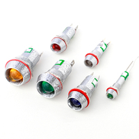 Lumière indicatrice LED en cuivre certifiée IP65, base E11, tension d'entrée 6-540V, émission verte et bleue, diamètre 10mm, usage industriel