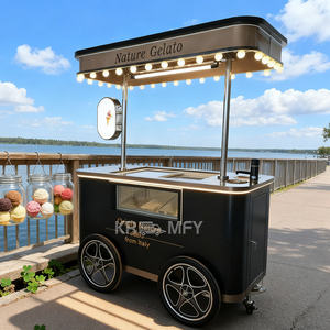 Congélateur à glace à porte coulissante incurvée en verre commercial fabriqué en Chine 2025, camion de vente de glaces pour l'Europe - Product Image 2