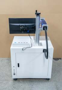 New Máy tính để bàn mini Fly trực tuyến Tủ sợi UV Laser đánh dấu khắc với <span class=keywords><strong>ROTARY</strong></span> Axis máy khắc laser 20 Wát 30 Wát - Product Image 4