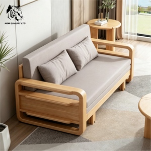 factory supply low cost customize huge stock ready to ship Stretchable <b>sofa</b> new designed living room furniture wood <b>folding</b> <b>sofa</b> - Product Image 5