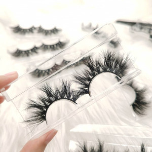 Wholesale Natural 25mm 3D Mink Eyelashes mink custom eyelashes clear buttery Private Label Custom Lashes Box Eyelash Box