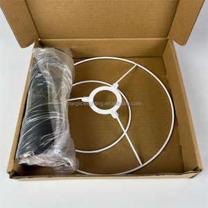 Nero (esterno) + oro (interno) tessuto in PVC <span class=keywords><strong>paralume</strong></span> pieghevole KD D15/25/30/35/40cm <span class=keywords><strong>paralume</strong></span> in tessuto creativo E27/E26/<span class=keywords><strong>E14</strong></span> - Product Image 6