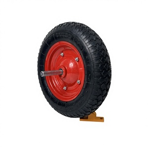 <span class=keywords><strong>Rueda</strong></span> Neumática Reforzada 3.50-8 para Carretilla con Llanta de Acero y Rodamiento de Bolas, Neumático Inflable de Alta Carga para Carrito de Jardín - Product Image 5