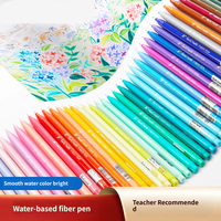 Stylo gel à pointe fibreuse à base d'eau, 24 couleurs, pour journal créatif, dessin, papeterie étudiante, vente en gros